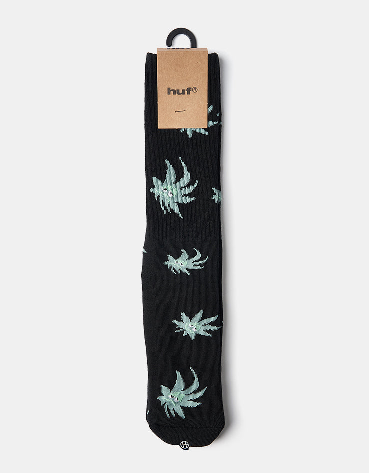 HUF Green Buddy Exhale Socks - Black