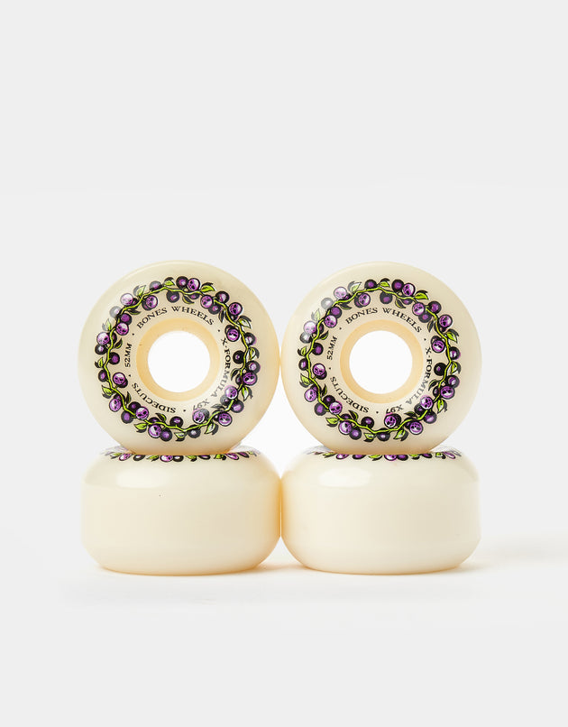 Bones Skull Berries X-Formula V5 Sidecut 97a Skateboard Wheels - 52mm