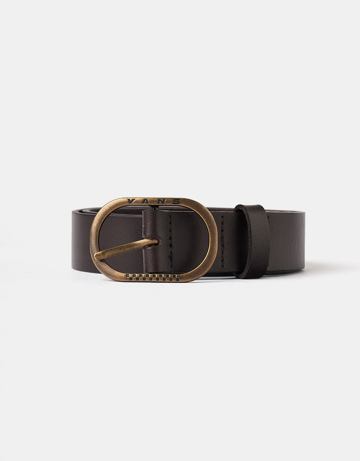 Vans Determined Leather Belt - Coal Brown