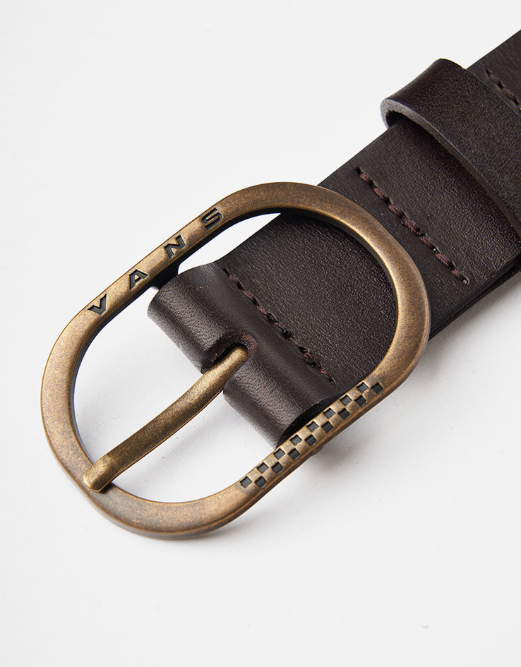 Vans Determined Leather Belt - Coal Brown