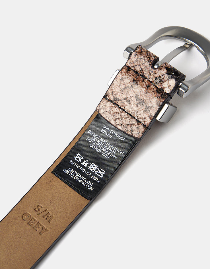 Obey Classic Leather Belt - Snake