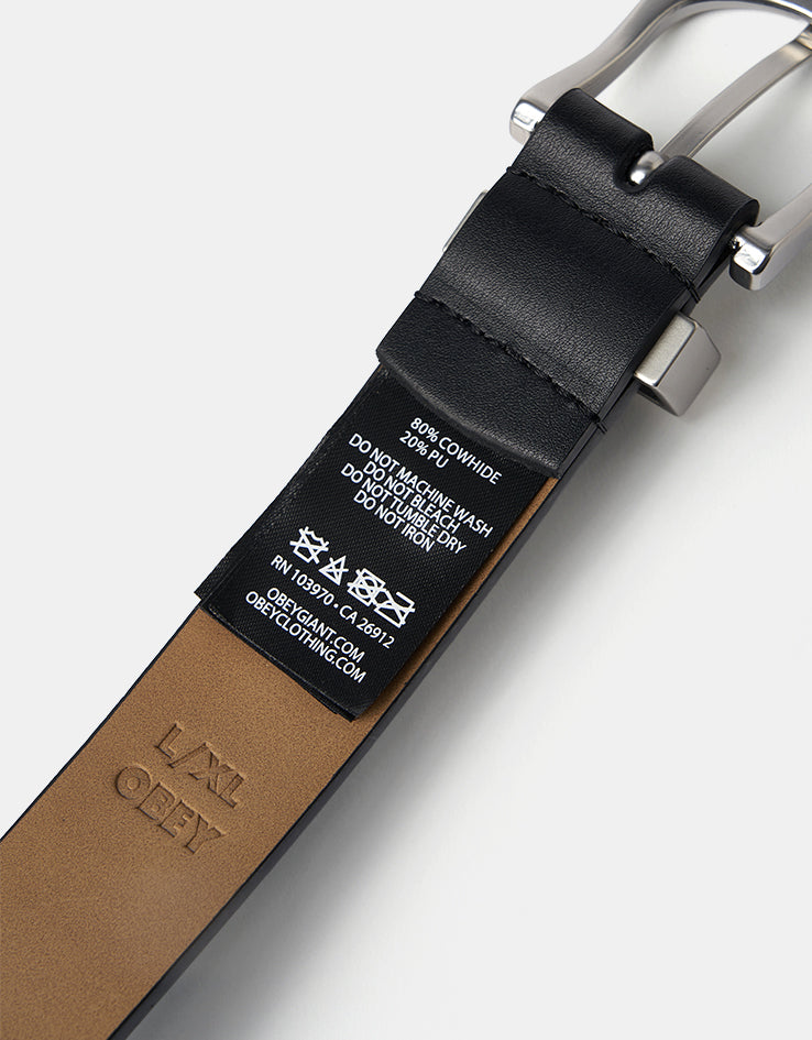 Obey Classic Leather Belt - Black