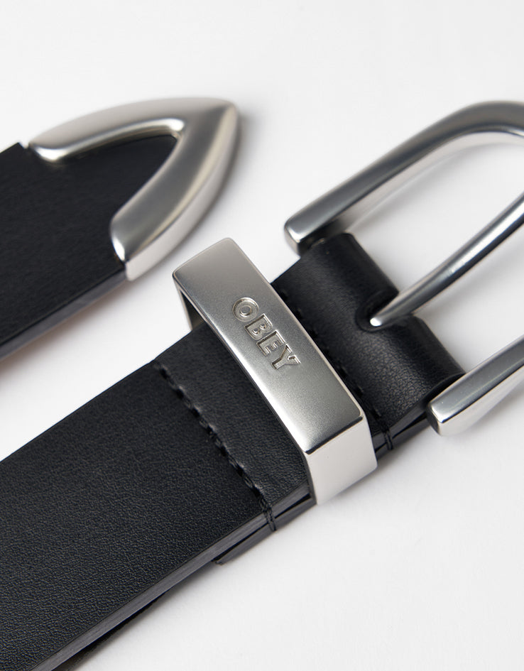 Obey Classic Leather Belt - Black