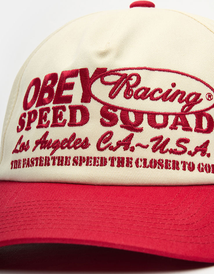 Obey Speed Squad Snapback Cap - True Red Multi