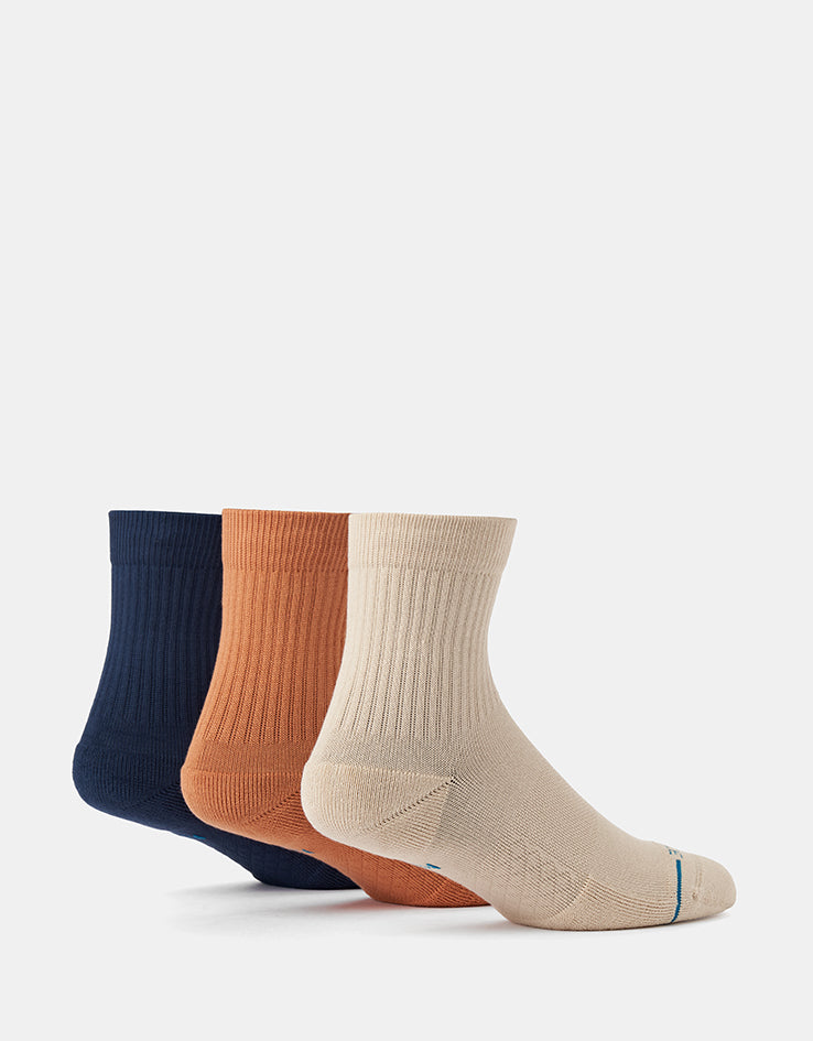 Stance Icon 3 Pack Quarter Socks - Mango