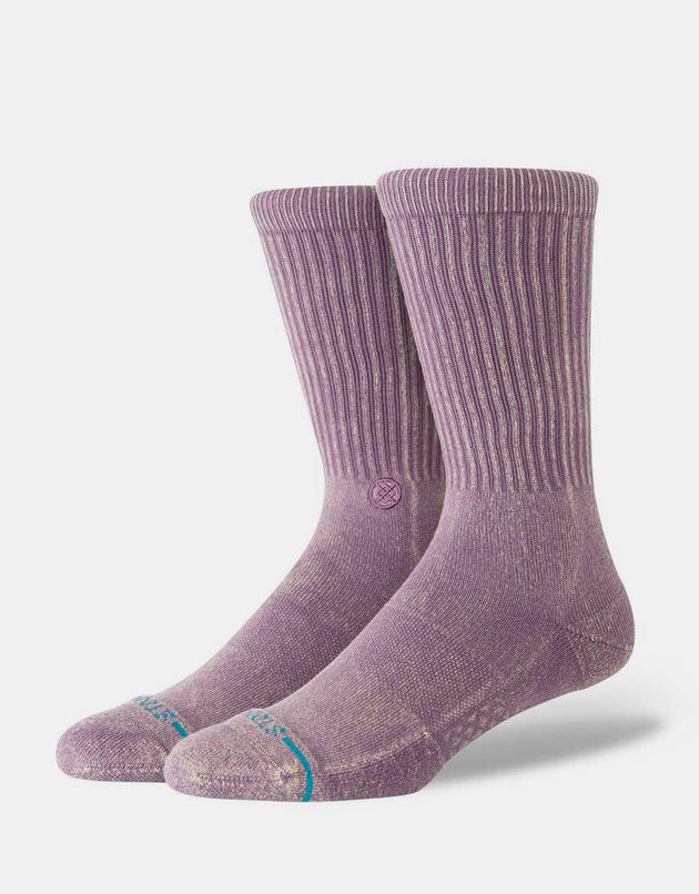 Stance Icon Dyed Crew Socks - Plum