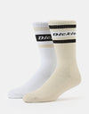Dickies Genola 2 Pack Crew Socks - Stone