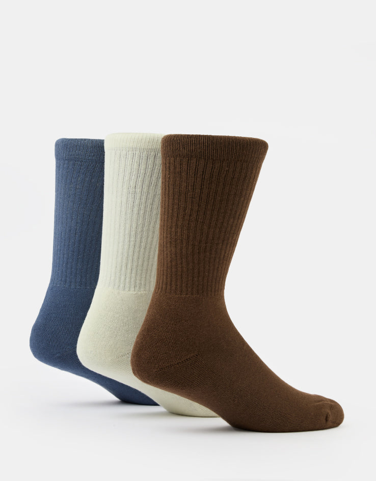 Dickies Valley Grove 3 Pack Crew Socks - Retro Indigo