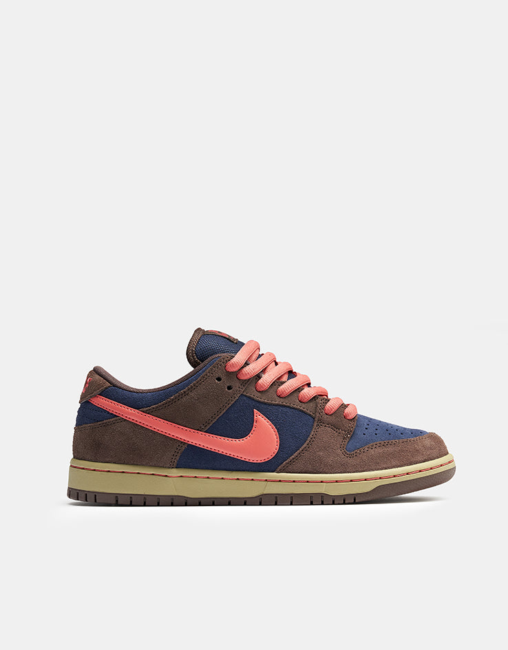 Nike SB Dunk Low Pro Skate Shoes - Baroque Brown/Adobe-Midnight Navy