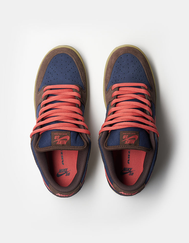 Nike SB Dunk Low Pro Skate Shoes - Baroque Brown/Adobe-Midnight Navy