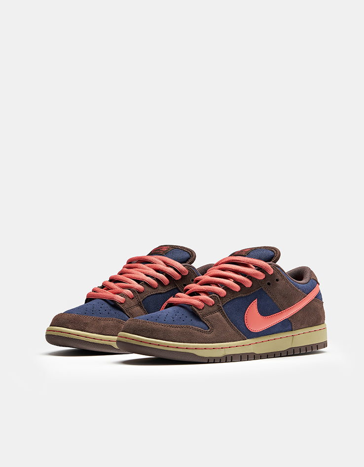 Nike SB Dunk Low Pro Skate Shoes - Baroque Brown/Adobe-Midnight Navy