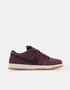 Nike SB 'Orange Label' Dunk Low Pro ISO Skate Shoes - Burgundy Crush/Black-Mystic Dates-Sail