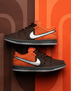 Nike SB 'Muni Pass' Dunk Low Pro Skate Shoes - Safety Orange/Wolf Grey-Baroque Brown