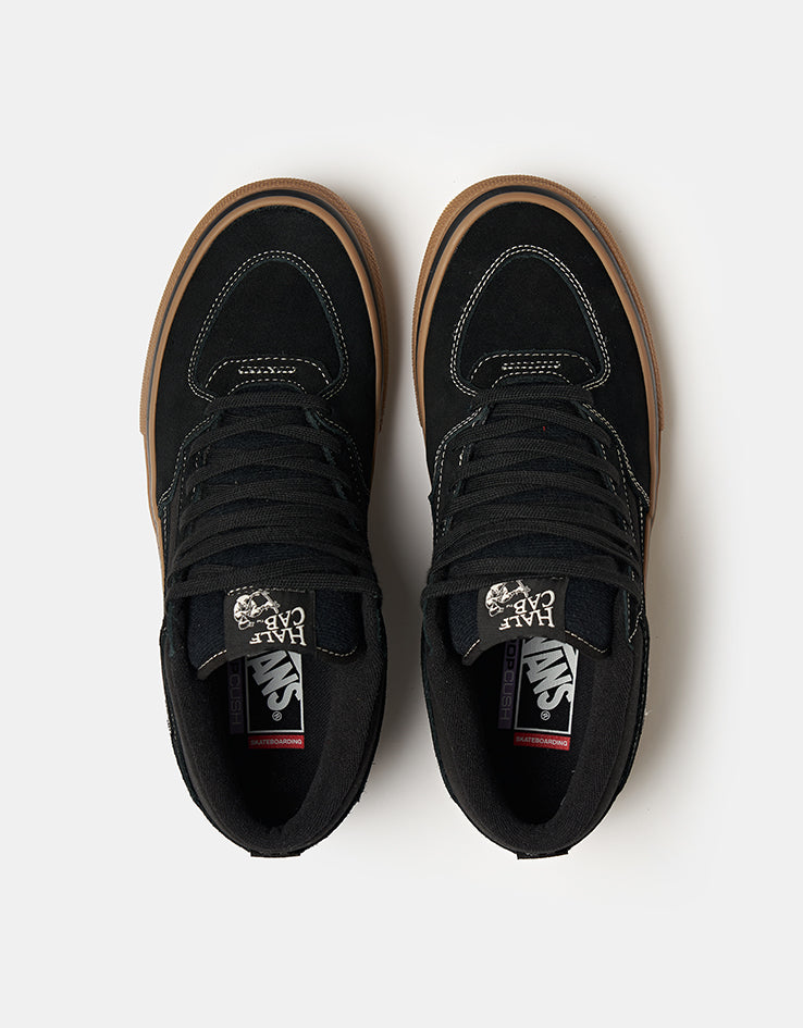 Vans Skate Half Cab Shoes - Black/Gum/White