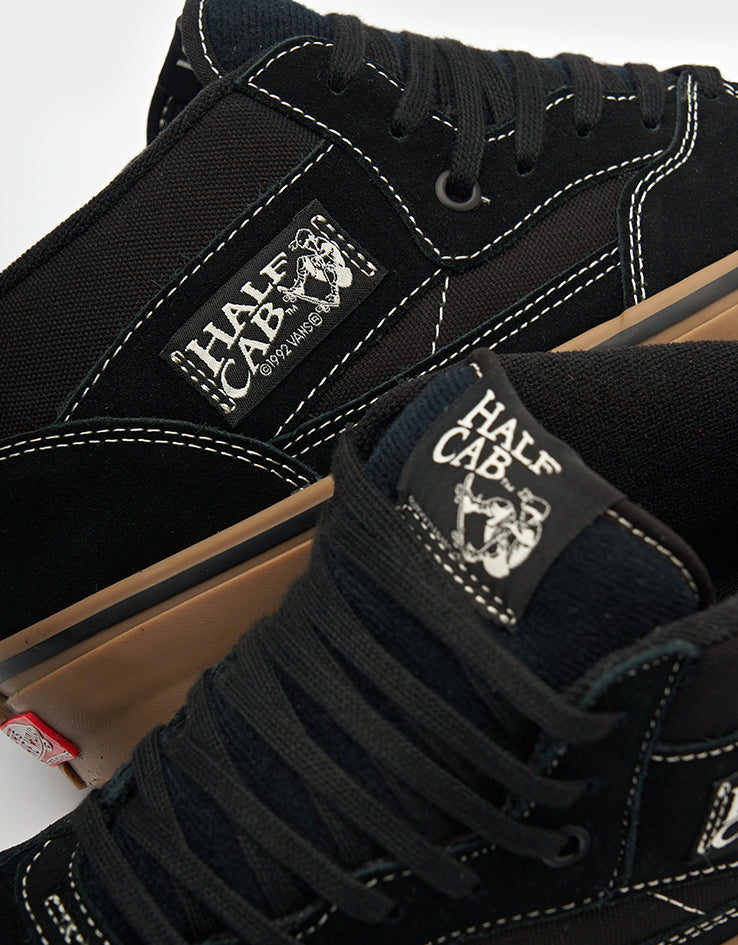 Vans Skate Half Cab Shoes - Black/Gum/White
