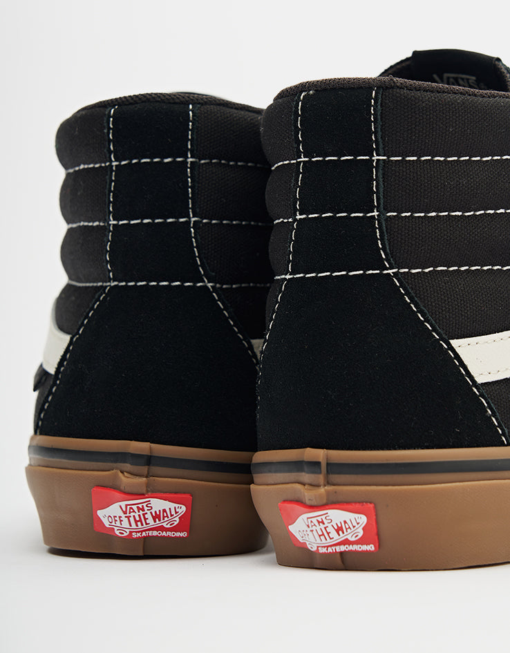 Vans Skate Sk8-Hi Shoes - Black/Gum/White