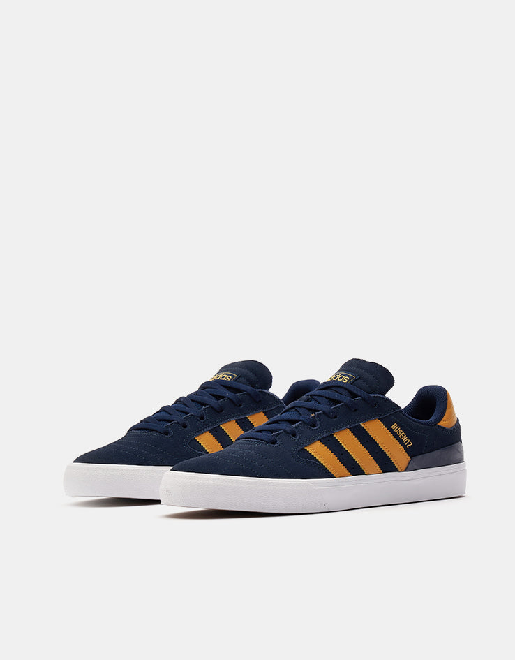 adidas Busenitz Vulc II Skate Shoes - Collegiate Navy/Preloved Yellow/White