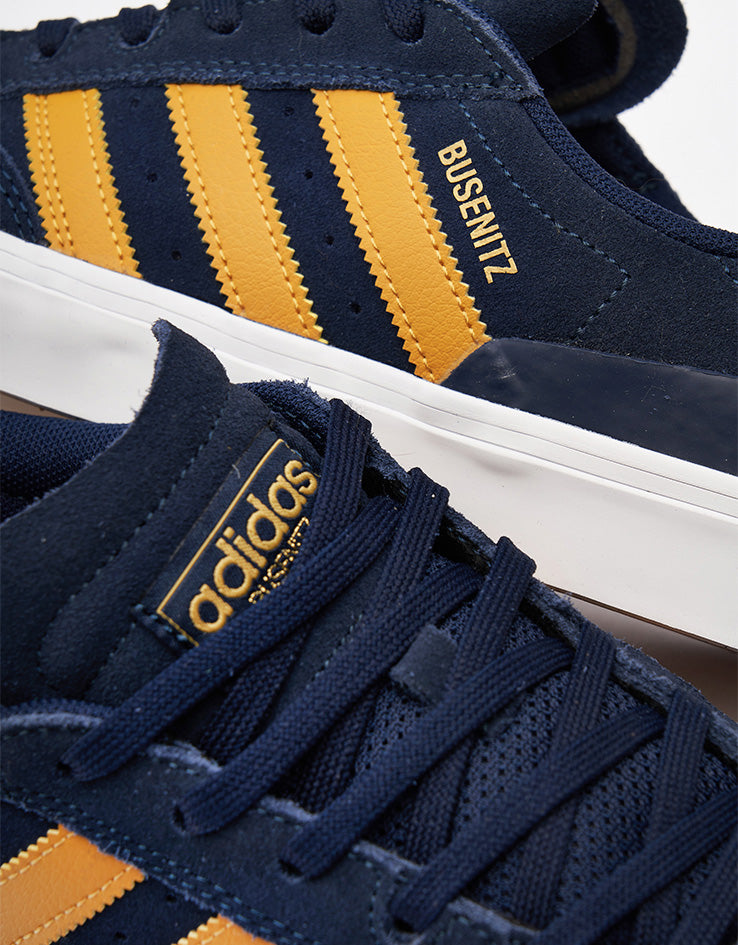 adidas Busenitz Vulc II Skate Shoes - Collegiate Navy/Preloved Yellow/White