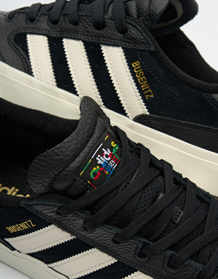 adidas Busenitz Vulc II Skate Shoes - Core Black/Chalk White/Gold Metallic