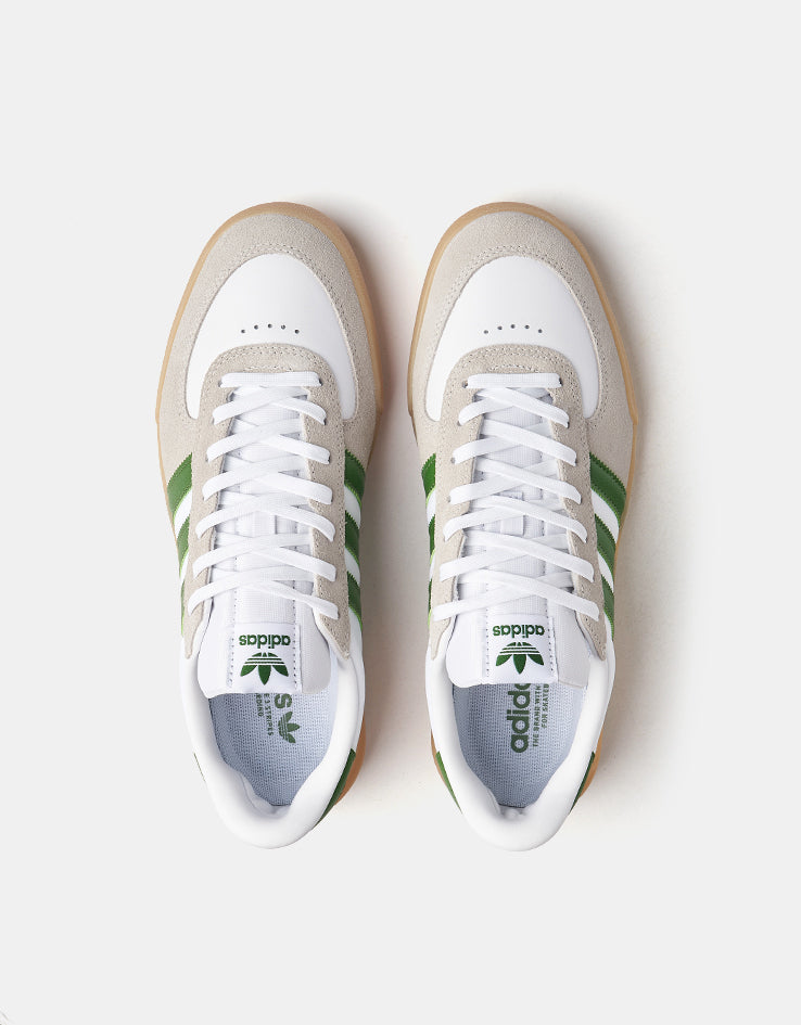 adidas Glenburn Skate Shoes - White/Crew Green/Gum