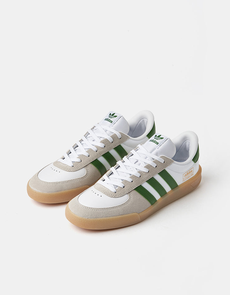 adidas Glenburn Skate Shoes - White/Crew Green/Gum