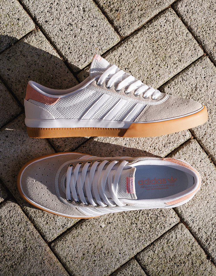 adidas Lucas Premiere Skate Shoes - White/Crystal White/Haze Coral