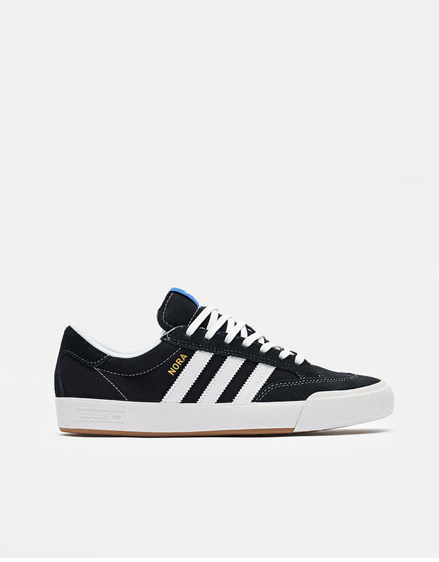 adidas Nora Skate Shoes - Core Black/White/Bluebird