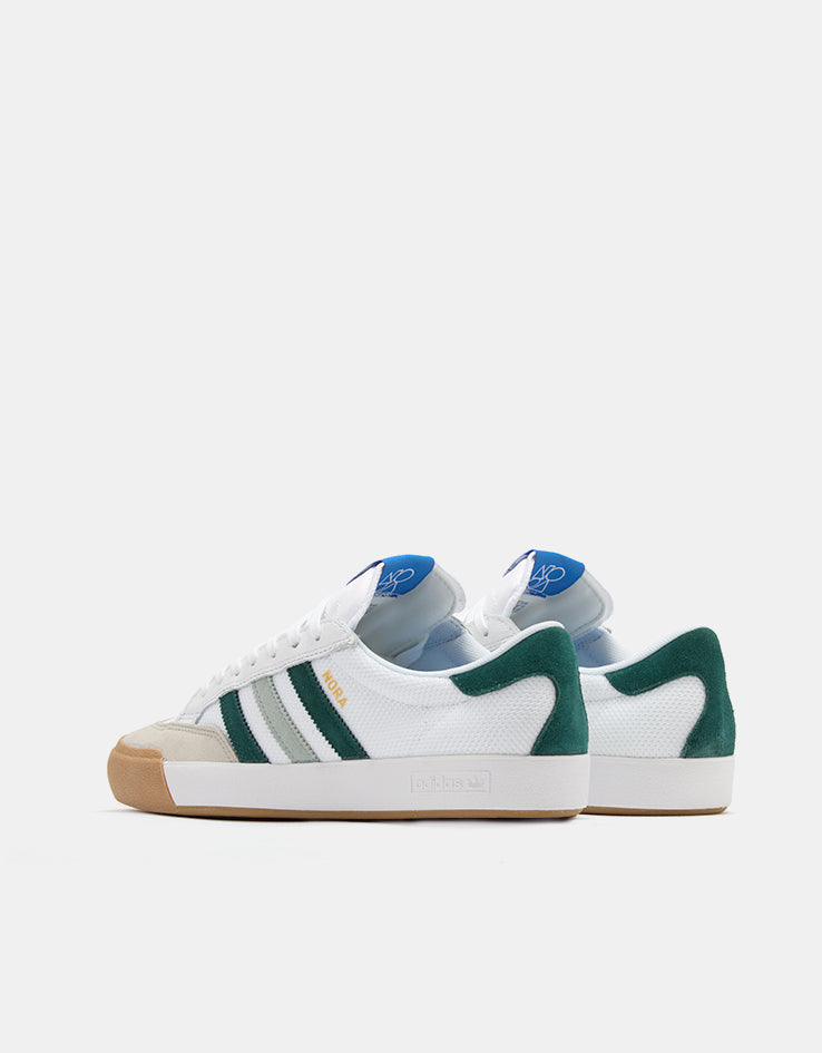 adidas Nora Skate Shoes - White/Aurora Ivy/Wonder Sage