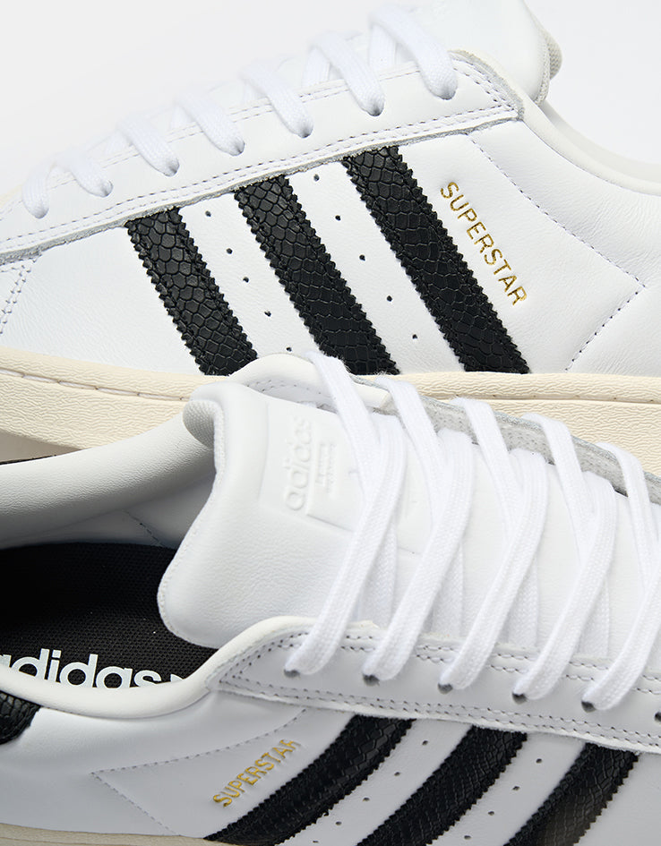 adidas Superstar ADV Skate Shoes - White/Core Black/Gold Metallic