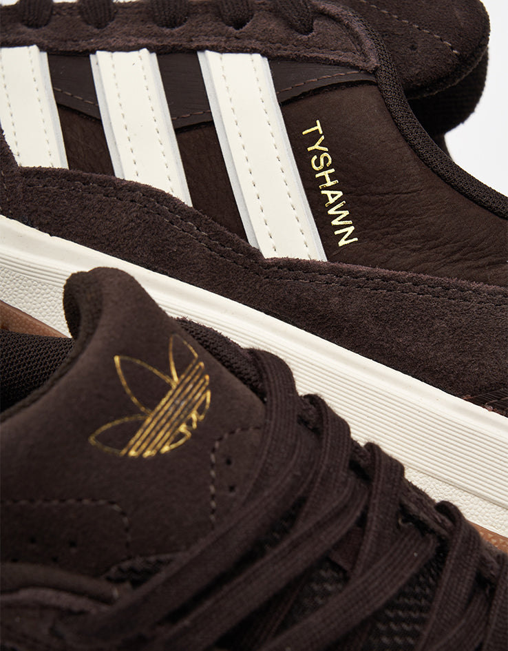 adidas Tyshawn II Skate Shoes - Aurora Coffee/Off White/Chalk White