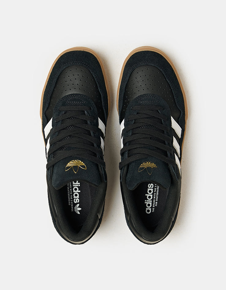adidas Tyshawn II Skate Shoes - Core Black/Gum