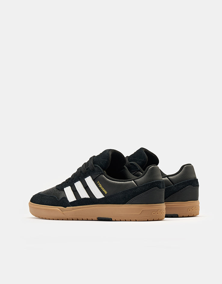 adidas Tyshawn II Skate Shoes - Core Black/Gum