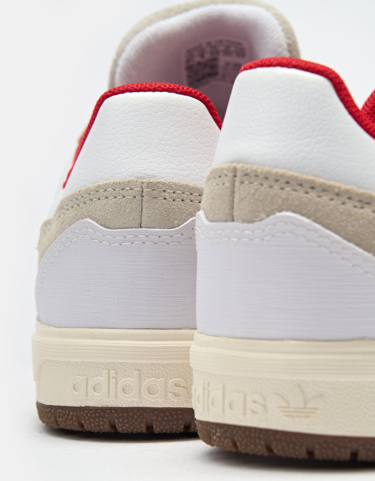 adidas Tyshawn II Skate Shoes - White/Better Scarlet/Chalk White