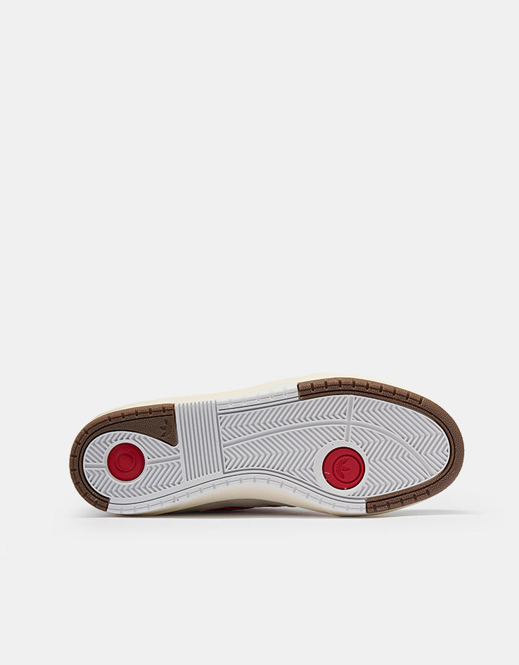 adidas Tyshawn II Skate Shoes - White/Better Scarlet/Chalk White