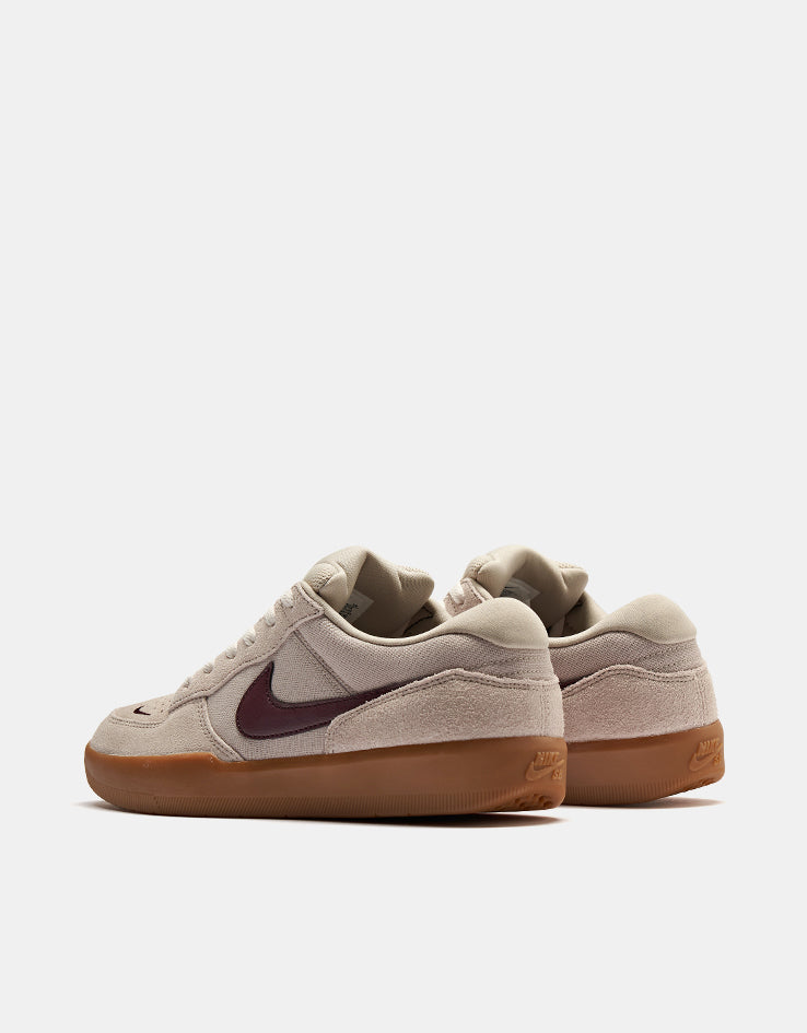 Nike SB Force 58 Skate Shoes - Cream II/Burgundy Crush-Gum Light Brown