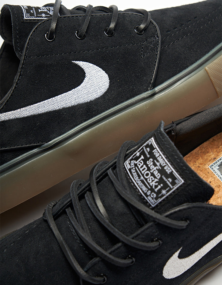 Nike SB Zoom Janoski OG+ Skate Shoes - Black/White-Black-Gum Light Brown