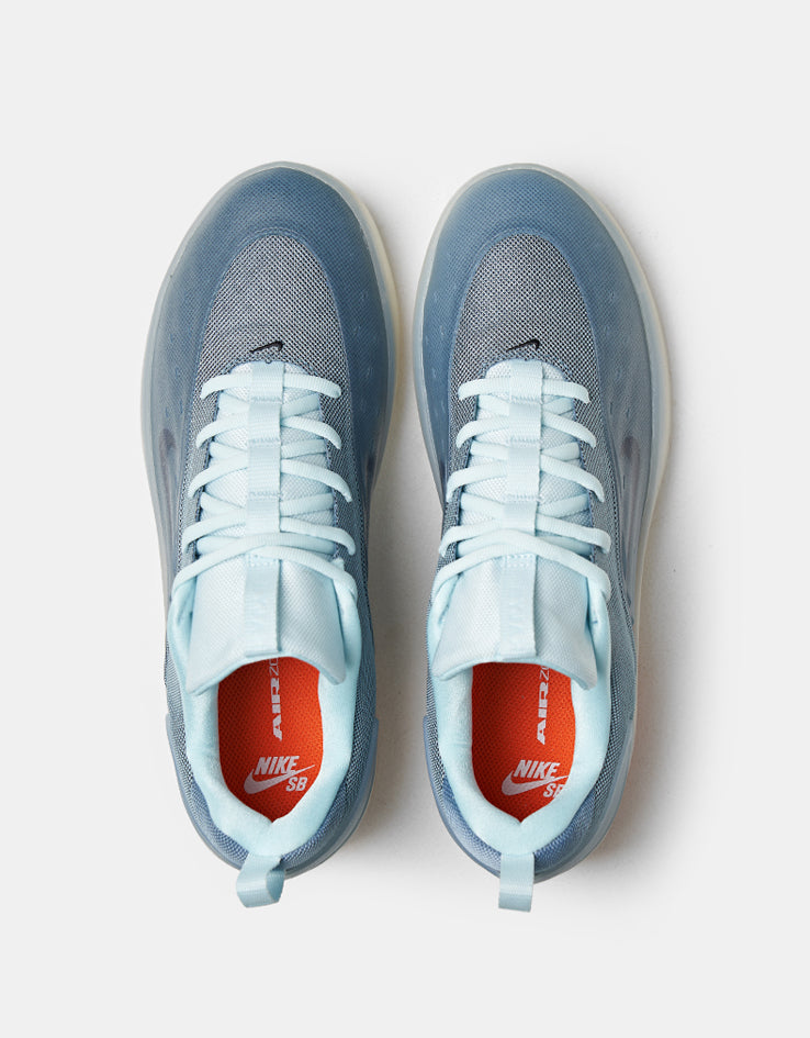 Nike SB Zoom Nyjah 4 Skate Shoes - Glacier Blue/Black-Smokey Blue-Sail