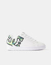 DC Court Graffik Skate Shoes - Liquid Fuego White