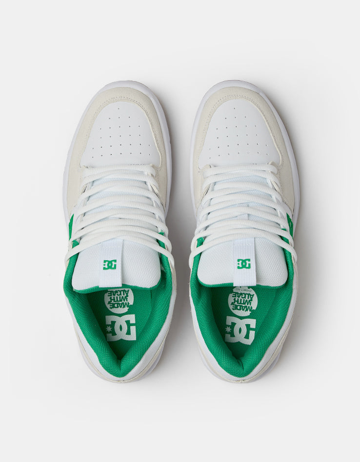 DC Lynx Zero Skate Shoes - White/Green/Gum
