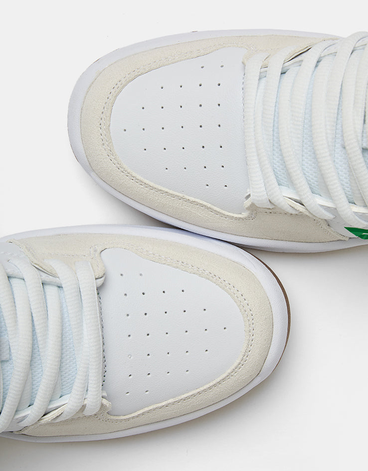 DC Lynx Zero Skate Shoes - White/Green/Gum