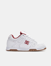 DC Stag Skate Shoes - White/Brick Red/Gum