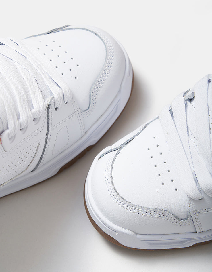 DC Stag Skate Shoes - White/Brick Red/Gum