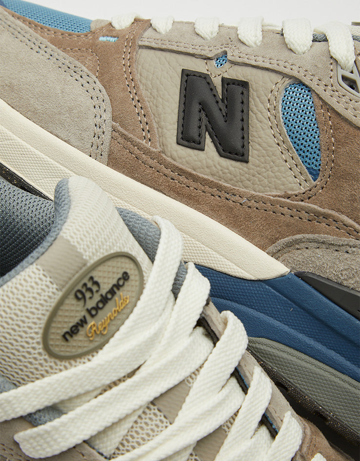 New Balance Numeric 933 Andrew Reynolds Skate Shoes - Mushroom/Light Blue