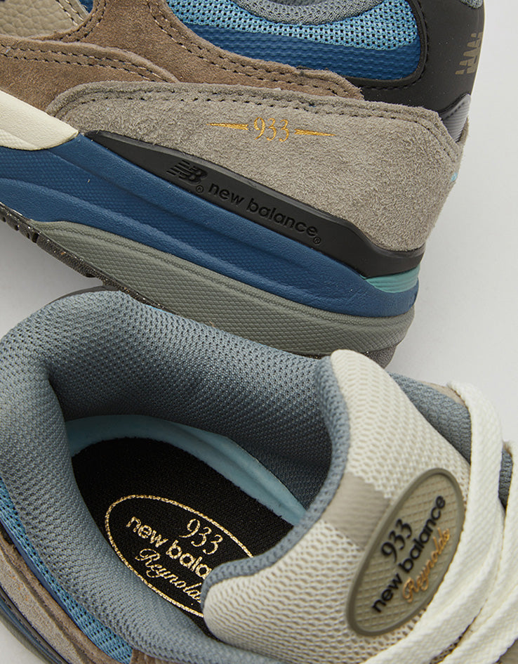 New Balance Numeric 933 Andrew Reynolds Skate Shoes - Mushroom/Light Blue