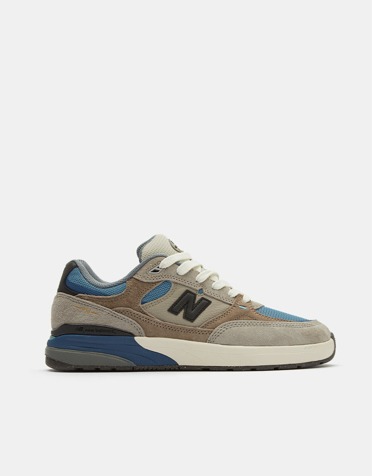 New Balance Numeric 933 Andrew Reynolds Skate Shoes - Mushroom/Light Blue