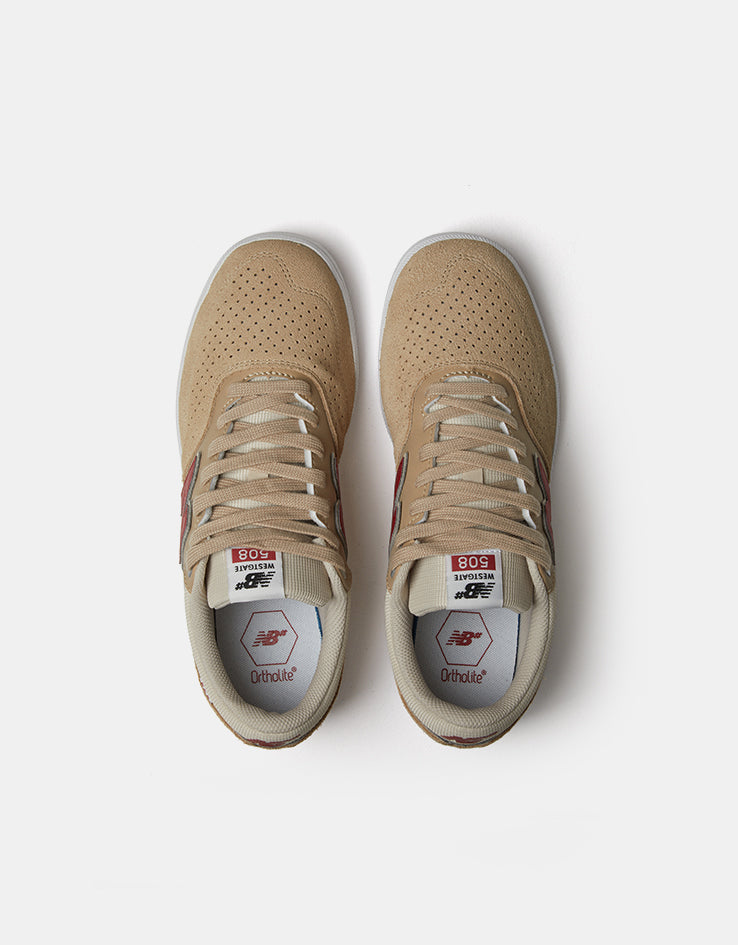 New Balance Numeric 508 Brandon Westgate Skate Shoes - Tan/Red