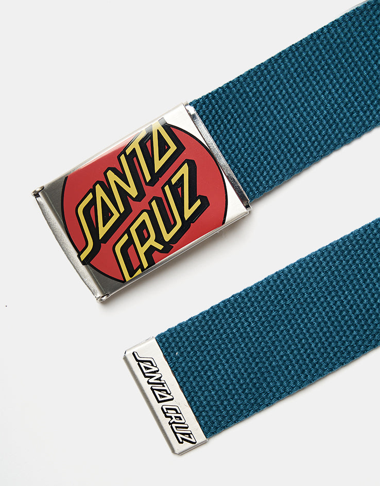 Santa Cruz Crop Dot Web Belt - Teal