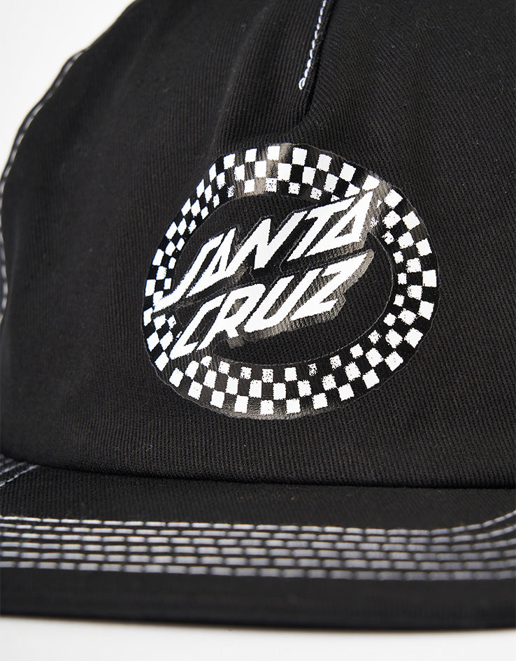 Santa Cruz Collage Oval Dot Snapback Cap - Black