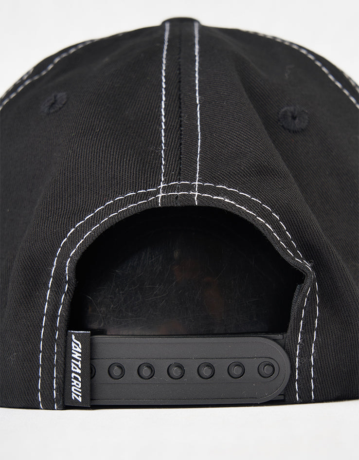 Santa Cruz Collage Oval Dot Snapback Cap - Black