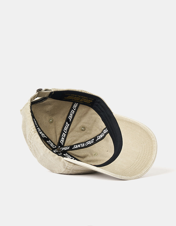 Santa Cruz Partial Dot Strapback Cap - Faded Khaki